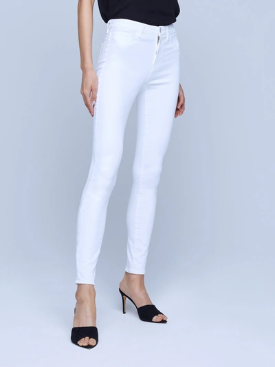 L Agence Margot High-rise Skinny Jean In Blanc In Blanc