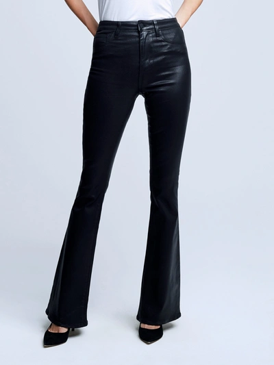 L Agence Marty Coated Jean In Noir Coated