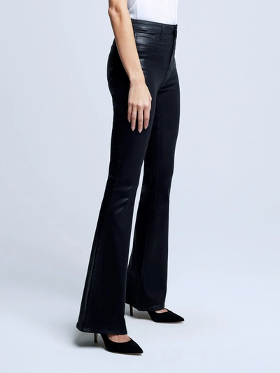 L Agence Marty Coated Jean In Noir Coated