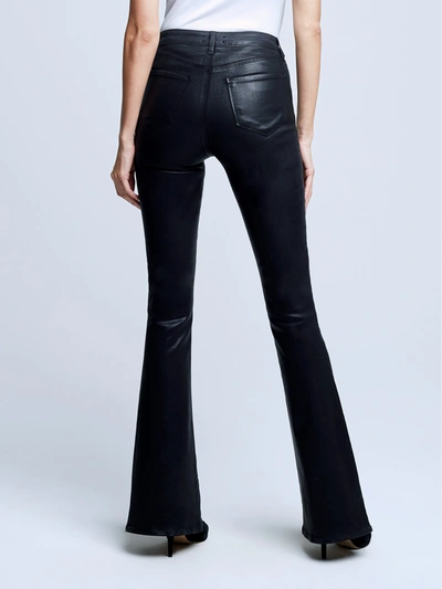 Shop L Agence Marty Coated Jean In Noir Coated