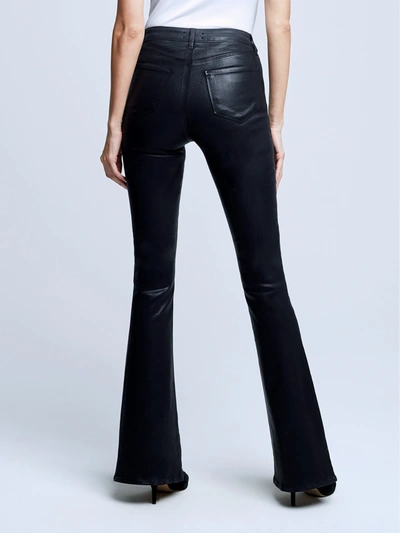 L Agence Marty Coated Jean In Noir Coated