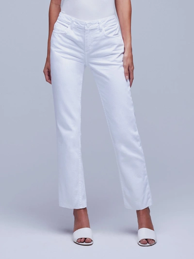 L Agence Ruth High-rise Straight-leg Jeans In Blanc