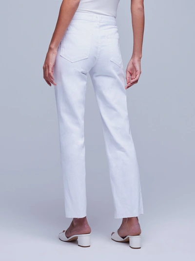 L Agence Ruth High-rise Straight-leg Jeans In Blanc