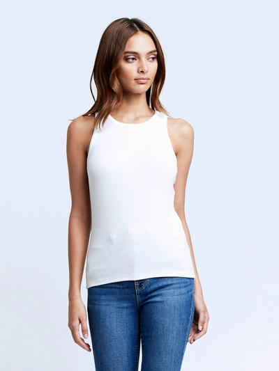 Shop L Agence Nia Ribbed Tank In White