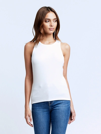 L Agence L'agence Nia Racerback Tank Top In White