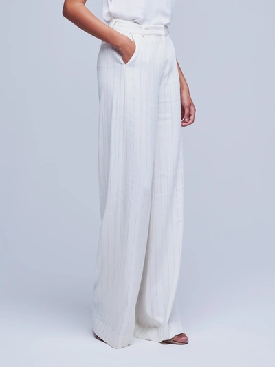 L Agence Pilar Pant In Ecru/gold
