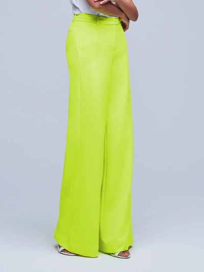 Shop L Agence Pilar Pant In Chartreuse