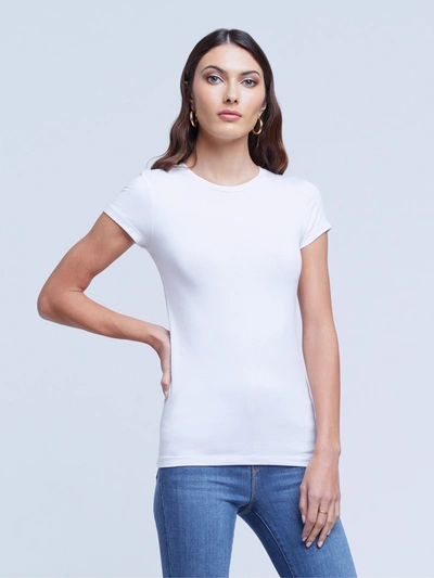 Shop L Agence Ressi Fitted Tee In White