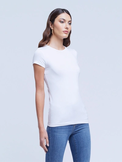 Shop L Agence Ressi Fitted Tee In White