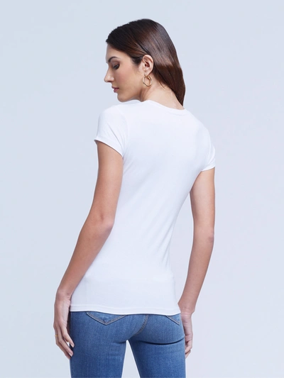 Shop L Agence Ressi Fitted Tee In White