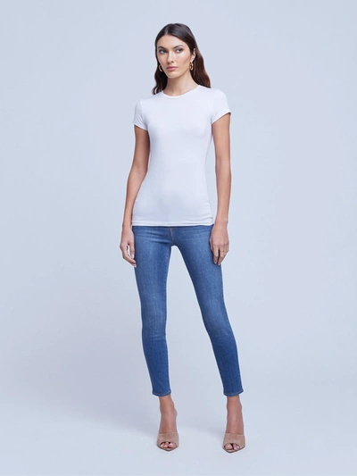 Shop L Agence Ressi Fitted Tee In White