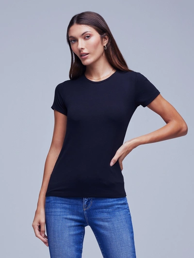 L'agence Ressi Crew Neck T-shirt In Black