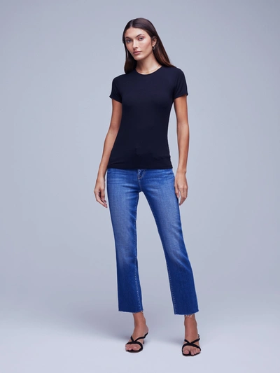 L'agence Ressi Crew Neck T-shirt In Black