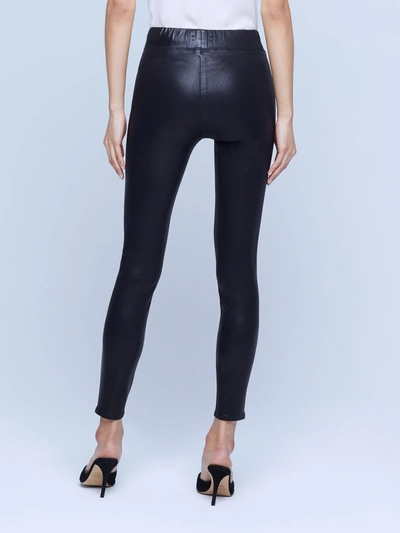 Shop L Agence Rochelle Coated Jean In Black Coated