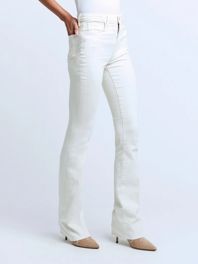 L'agence Raw-hem Bootcut Jeans In Vintage White