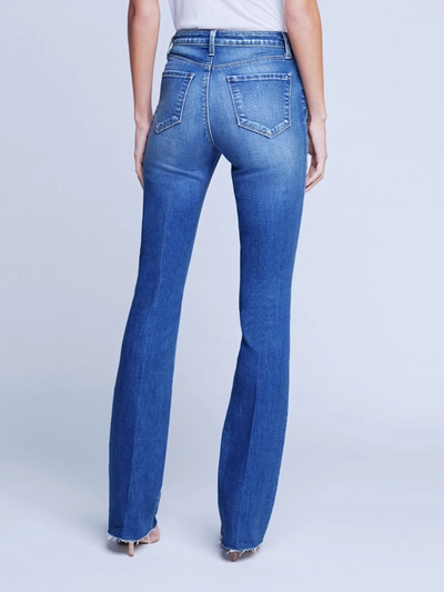 L Agence Ruth High Rise Straight Jeans In Blue
