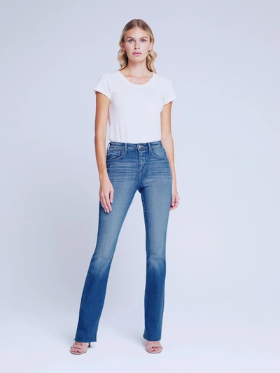 L Agence Kendra High Rise Crop Flare Jean In Alamo In Beringer