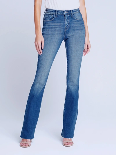L Agence Kendra High Rise Crop Flare Jean In Alamo In Beringer