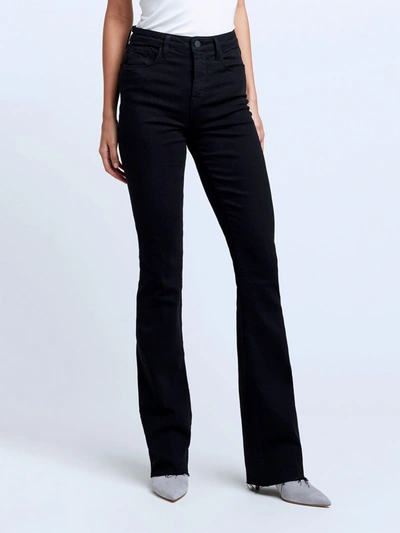 Shop L Agence Ruth Straight-leg Jean In Black
