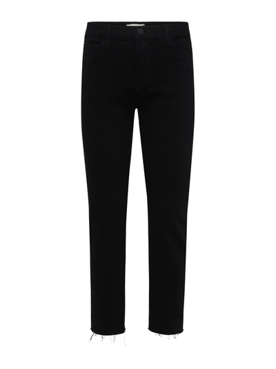 Shop L Agence Sada Slim-leg Cropped Jean In Black