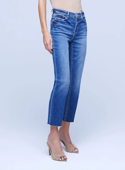 Shop L Agence Sada Slim-leg Cropped Jean In Cambridge