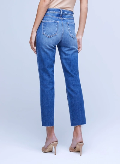 Shop L Agence Sada Slim-leg Cropped Jean In Cambridge