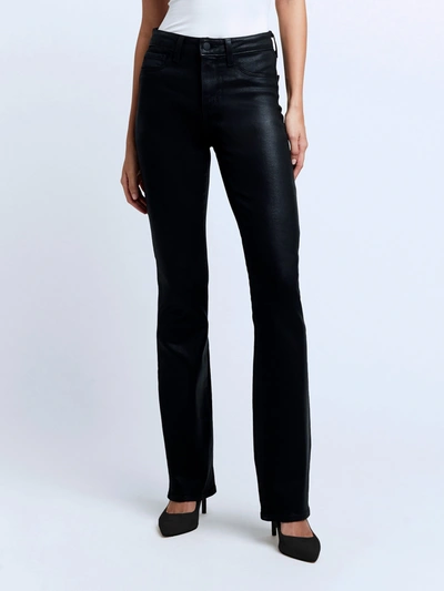 Shop L Agence Selma Coated Bootcut Jean In Noir Coated