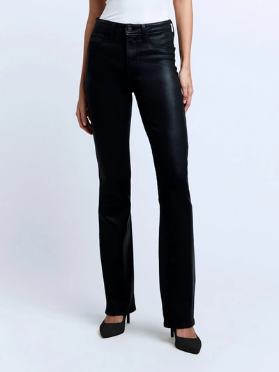 L Agence Selma Coated Jean In Noir Coated