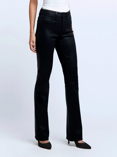 Shop L Agence Selma Coated Bootcut Jean In Noir Coated