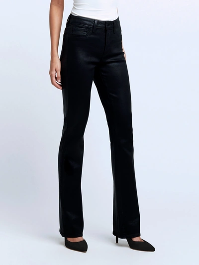 L Agence Selma Coated Jean In Noir Coated