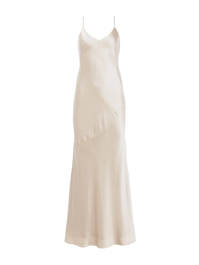 Shop L Agence Serita Silk Slip Dress In Champagne