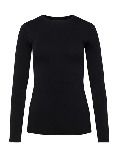 Shop L Agence Tess Long Sleeve Tee In Black