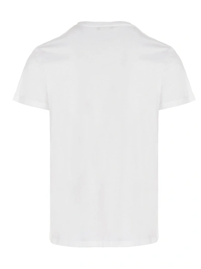 Shop Balmain Logo T-shirt In White/black