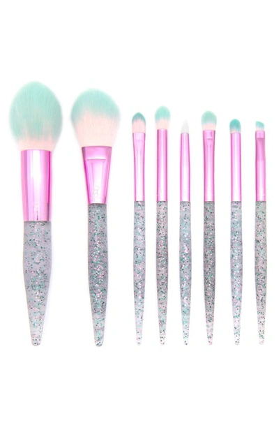 Moda Assorted 8-piece Pink Glitter Bomb Brush Set In Pink