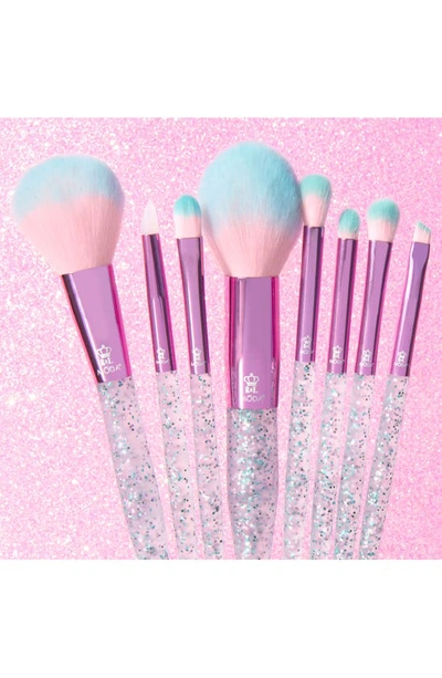 Moda Assorted 8-piece Pink Glitter Bomb Brush Set In Pink