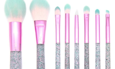 Moda Assorted 8-piece Pink Glitter Bomb Brush Set In Pink