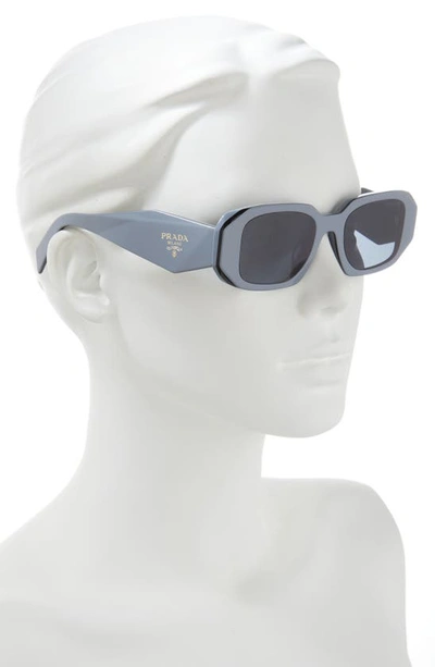 Prada 51mm Rectangular Sunglasses In Dark Grey