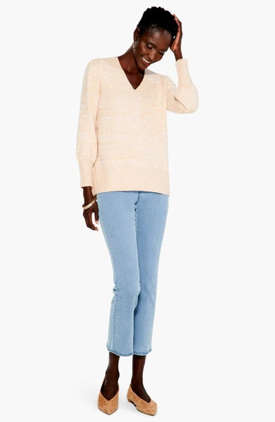 Shop Nic + Zoe Evening Chill V-neck Sweater In Warm Sand