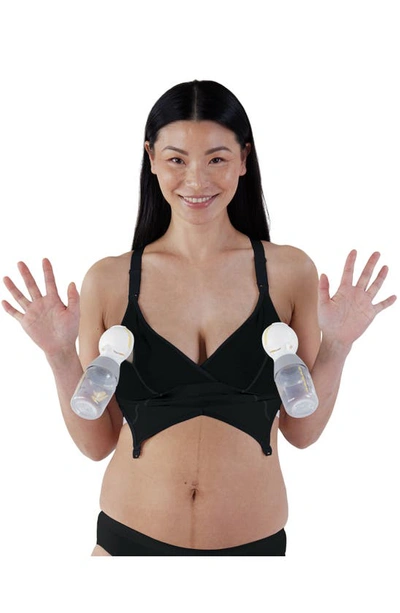 Bravado Designs Original Organic Cotton Blend Pumping & Nursing Bra In Black