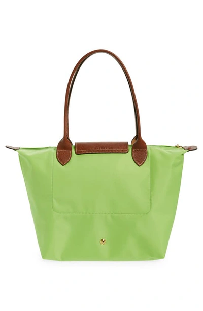 Shop Longchamp Medium Le Pliage Nylon Shoulder Tote In Green