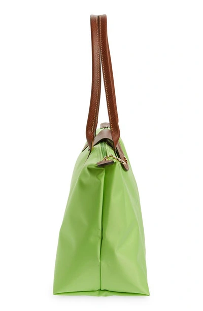 Shop Longchamp Medium Le Pliage Nylon Shoulder Tote In Green