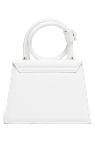 Shop Jacquemus Le Chiquito Noeud Leather Crossbody Bag In 100 White