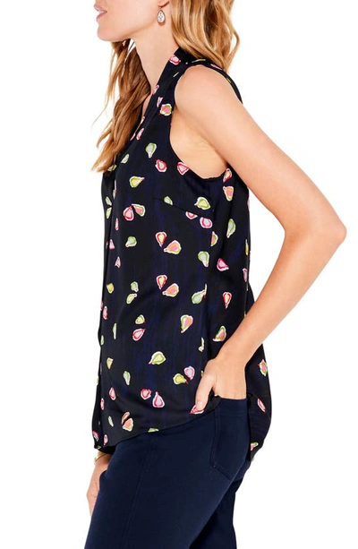 Shop Nic + Zoe Party Pears Sleeveless Top In Black Multi