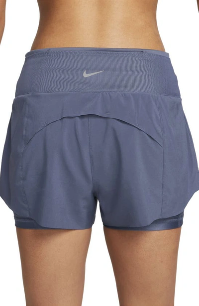Shop Nike Dri-fit Swift Running Shorts In Diffused Blue