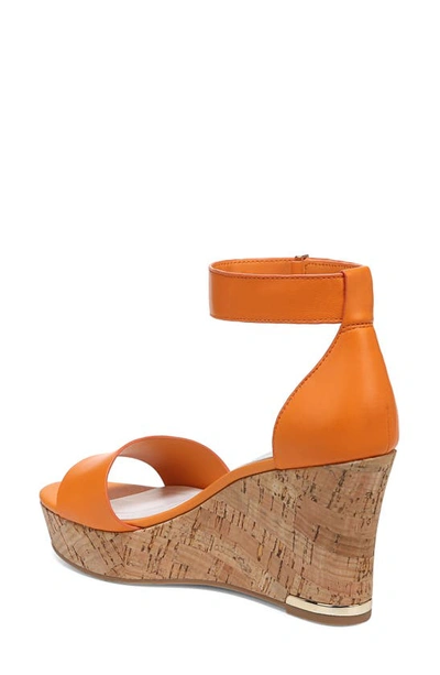 Shop Franco Sarto Clemens Ankle Strap Platform Wedge Sandal In Mandarin