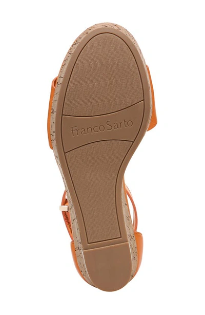 Shop Franco Sarto Clemens Ankle Strap Platform Wedge Sandal In Mandarin
