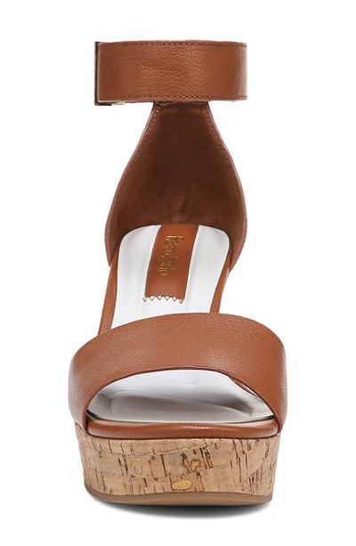 Shop Franco Sarto Clemens Ankle Strap Platform Wedge Sandal In Cognac
