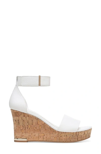 Shop Franco Sarto Clemens Ankle Strap Platform Wedge Sandal In White