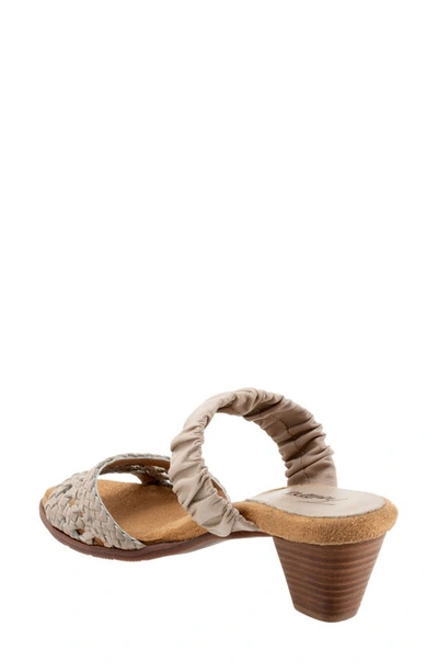 Shop Trotters Mae Woven Slide Sandal In Ivory