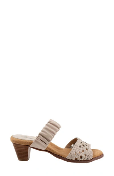 Trotters Mae Woven Slide Sandal In Ivory